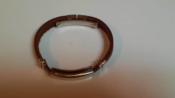 Mens Brown Leather Bracelet